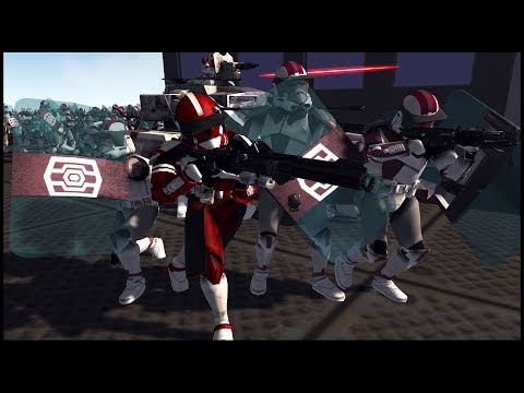 Clone Riot Troopers Counter-Attack Rioters! - Men of War: Star Wars Mod Battle Simulator