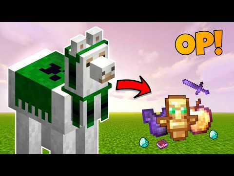Llama Spit Creates OP Minecraft Items! 😲