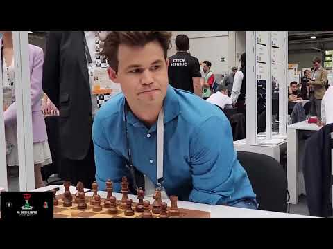 Magnus Carlsen vs Valentin Dragnev | Olympiad 2024 | Round 7 | #chess #magnuscarlsen