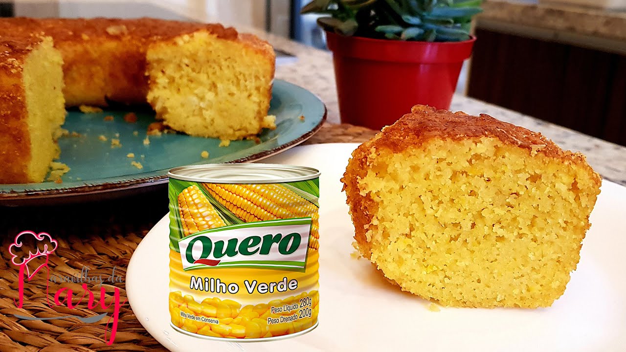 A MELHOR RECEITA PARA HOJE 🍮 BOLO DE MILHO COM MILHO DE LATINHA, IMPERDÍVEL! 食物，食谱，甜点，玉米饼
