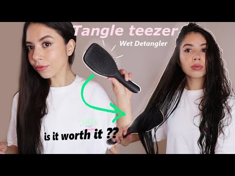 I tried TANGLE TEEZER Wet Detangler Hair Brush on long...