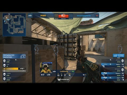 COLDZERA SICK CLUTCHES!! - MIBR vs mousesports - IEM Sydney 2019 - CS:GO