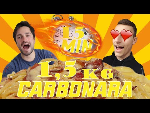 E' POSSIBILE MANGIARE 1,5KG DI #CARBONARA IN 15 MINUTI? #SPEEDTEST