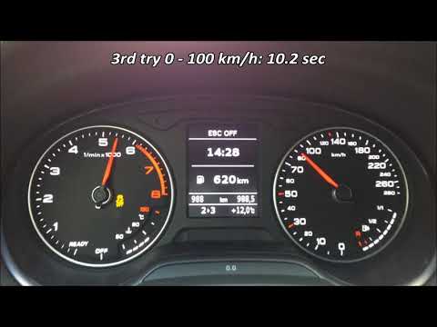 Audi A3 8V 1.0 TFSI 115 HP Acceleration 0 - 180 km/h