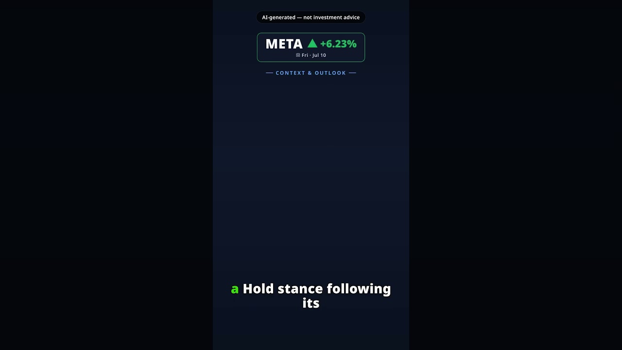 Why Is Meta Platforms Stock Spiking Today? META +6.23% (Jul 10) — AI Strategy Optimism