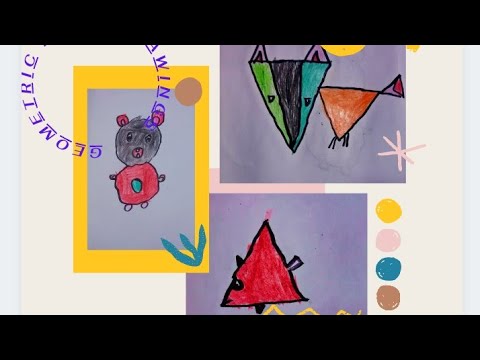 Geometric shape Animal Drawings|| Easy Drawings For kids #ItzzmeSayuu