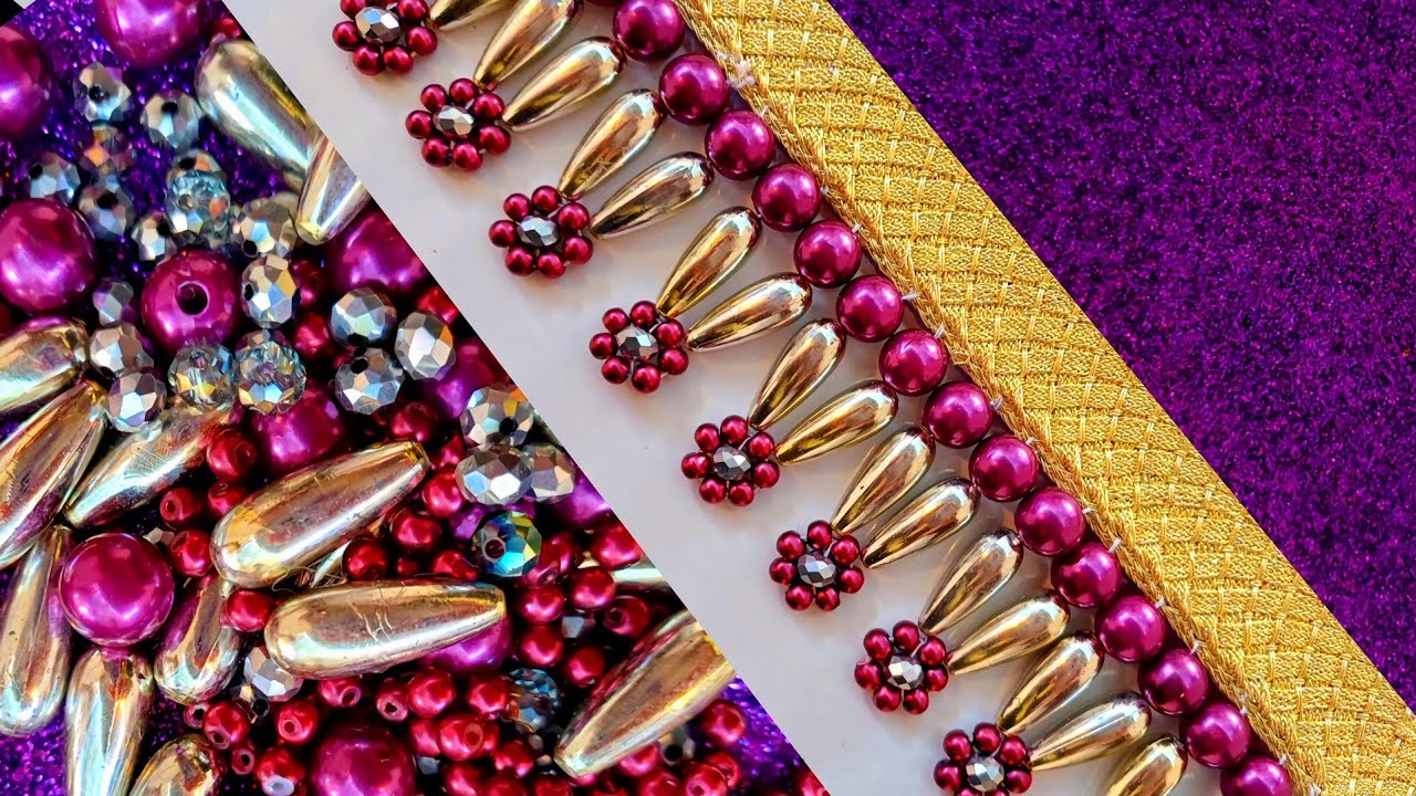 Training and a new design of very beautiful tassel embroidery.#DIY💜