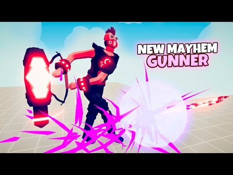 NEW MAYHEM GUNNER vs EVERY FACTION | TABS Totally Accurate Battle Simulator