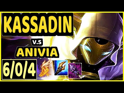 SLASHER1144 (KASSADIN) vs ANIVIA - 6/0/4 KDA MID CHALLENGER GAMEPLAY - NA