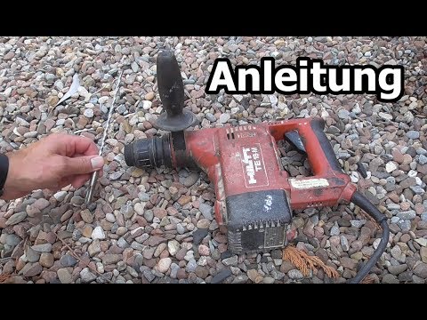 Hilti Bohrmaschine – ANLEITUNG / Bohrer wechseln ( entfernen einspannen ) Bohrhammer Bedienung