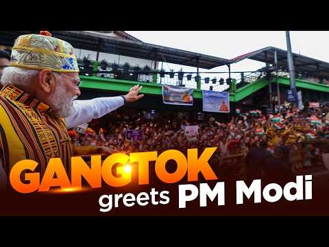 PM Modi holds a vibrant roadshow in Gangtok, Sikkim