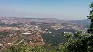 preview picture of video 'Panorama (North) from Mount Meron, Israel'