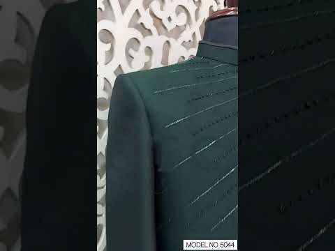 Hand Beaded Work  Green GTC- Jodhpuri Suit