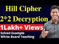 Hill Cipher Decryption 2by2 Matrix