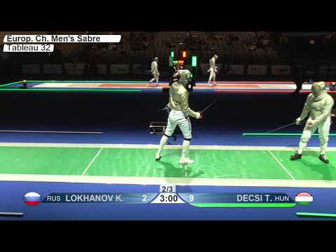 2019 743 T32 10 M S Individual Duesseldorf GER ZCH GREEN DECSI HUN vs LOKHANOV RUS