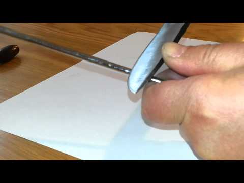 knife edge testing cut steel