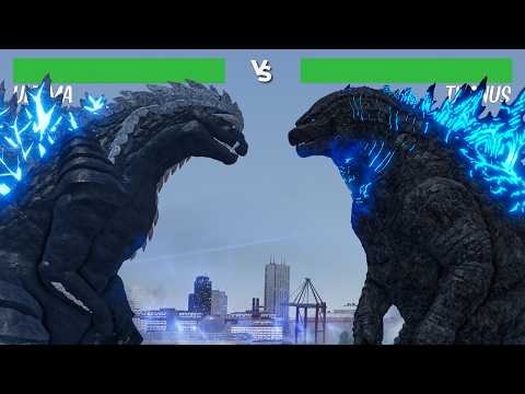 Titanus Godzilla (2024) vs Godzilla Ultima With Healthbars in Kaiju Arisen 5.0