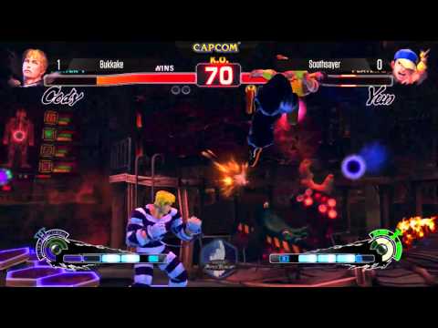 EVO 2014  USF4 - Bukkake ( Cody ) vs Soothsayer ( Yun )