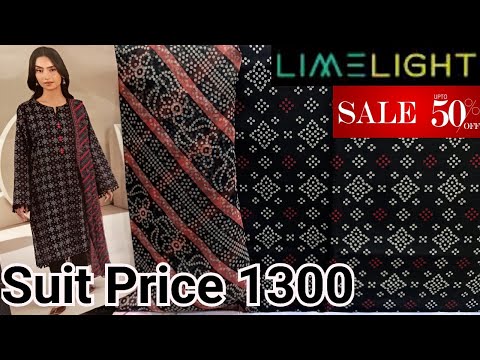 Limelight Clearance Flat 50% Sale🔥Suit 1300 Only🔥Limelight unstitched sale 2025