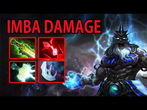 IMBA THUNDER DAMAGE Zeus Ethereal Blade + Mjollnir 7.33d Dota 2