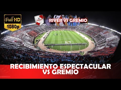 "RECIBIMIENTO MONUMENTAL VS GREMIO / River Plate vs Gremio - Copa Libertadores 2018" Barra: Los Borrachos del Tablón &bull; Club: River Plate &bull; País: Argentina