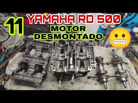 11 Abrir en 2 Motor YAMAHA RD500 y Limpiar😬Ufff🤷‍♂️ Volverá a funcionar?😅