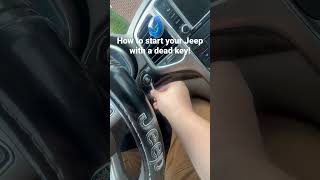 How to start your Jeep/Chrysler if your key fob dies.