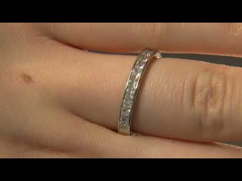 WR3083 1.00 Carat Princess Cut Ladies Diamond Wedding Ring