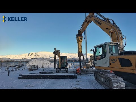 Foundation of a distribution and logistics centre in Reykjavik, Iceland | Keller