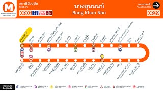 เสียงประกาศรถไฟฟ้ามหานคร สายสีส้ม ในอนาคต | MRT Orange Line Future Interchange Announcement  2025