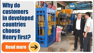 Why do customers in developed countries choose Henry brand earth interlock brick machine first?