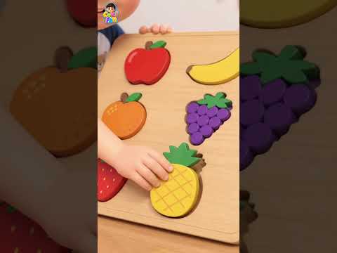 Fruit Puzzle Time 🍉Can You Match The Right Fruit?✨ #toddlers #shorts