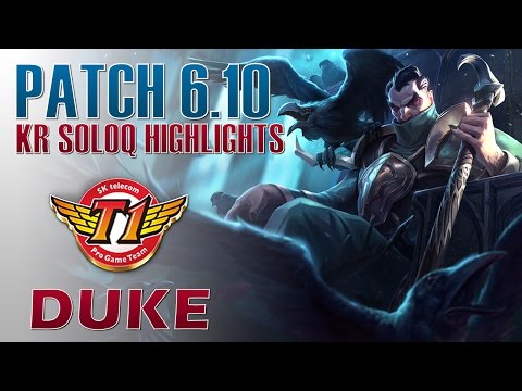 SKT T1 Duke - Swain Top Lane - KR LOL Challenger 620LP Highlights