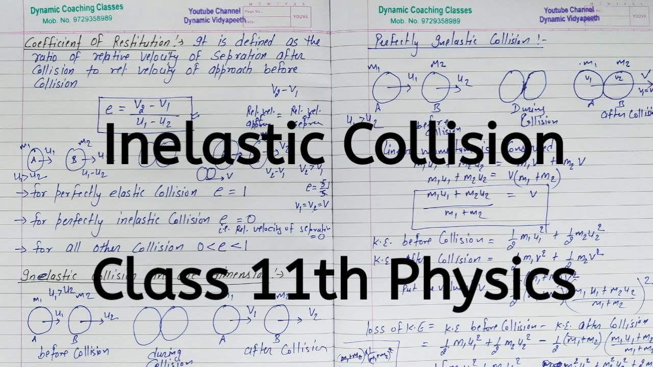 Inelastic Collision | Chapter 5 | Work Energy and Power | Class 11 Physics
