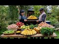 Village Pilaf Cooking Beef And Vegetables Over Fire