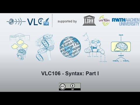 VLC106 - Syntax: Part I