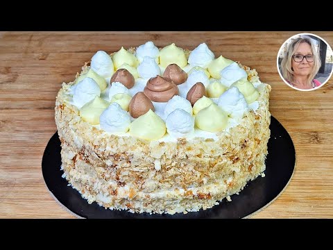 FRENCH PASTRY CAKE with egg custard cream