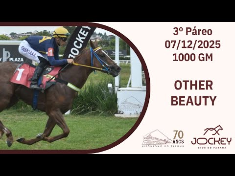 3º PÁREO - 1000 GM - OTHER BEAUTY - 07/12/2025 - HIPÓDROMO DO TARUMÃ