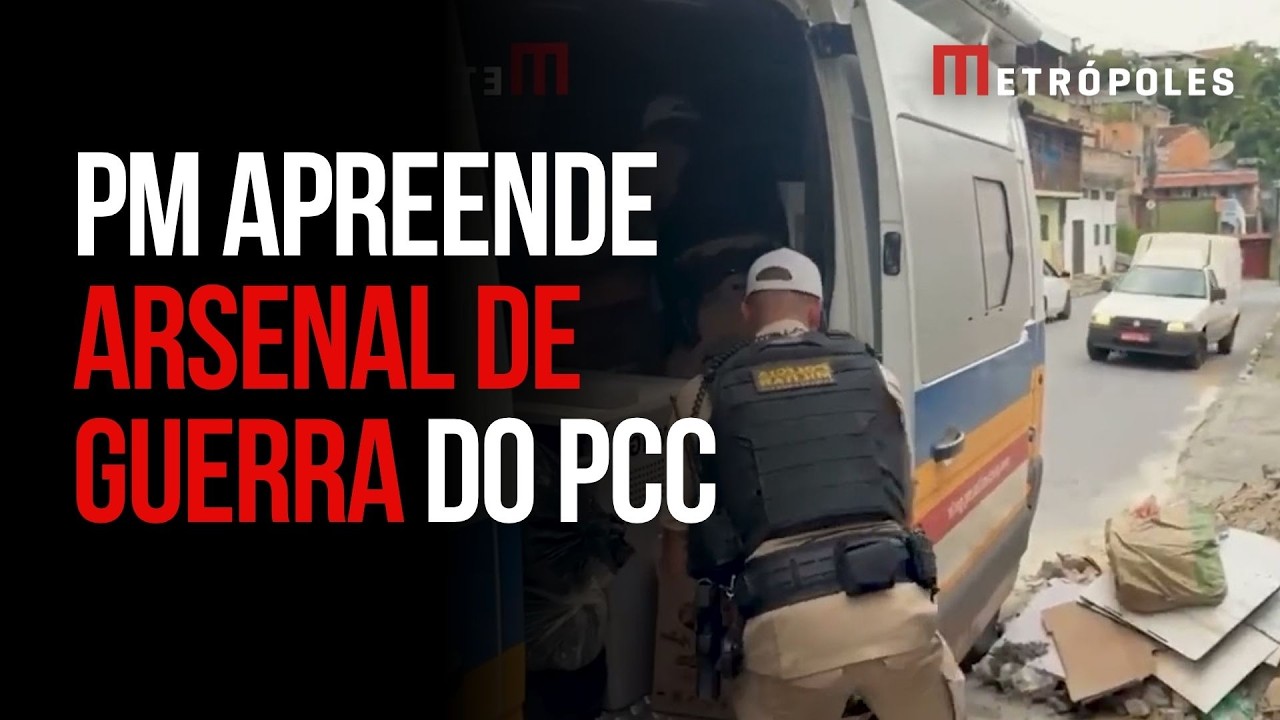 MG: arsenal de guerra do PCC com fuzil e drogas é apreendido pela PM
