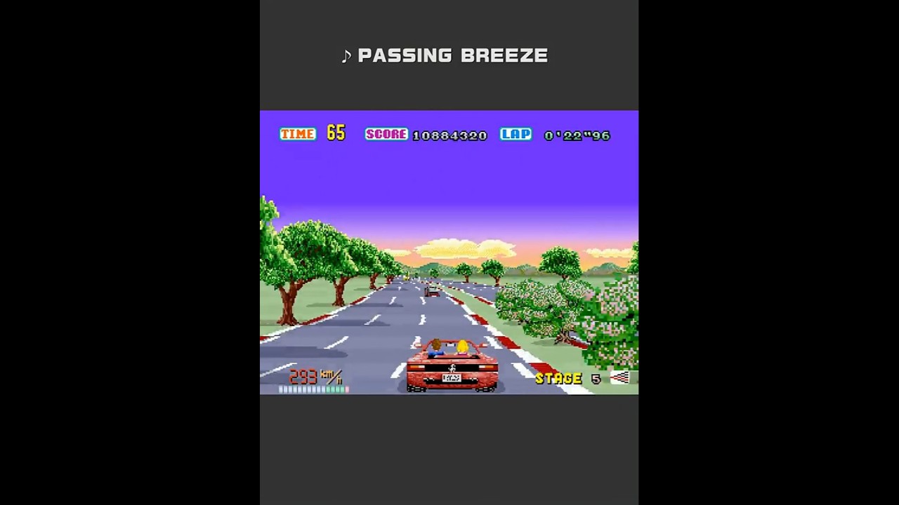 1986 [Short] アウトラン / OutRun (BGM: Passing Breeze) #アウトラン #OutRun #Sega