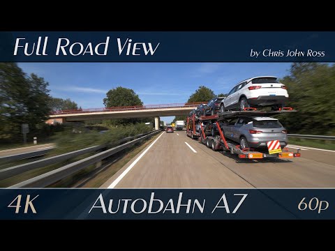 Autobahn (A7), Germany: Bad Fallingbostel - Dorfmark - Soltau-Süd - 4K (2160p/60p) Ultra HD