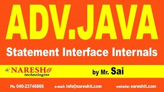 Statement Interface Internals | Advanced Java Training Tutorial | Mr. Sai