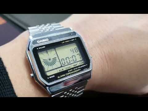 카시오 AX-210 빈티지 알람 크로노그래프 디지털 손목시계 (Casio ax-210 vintage alarm chronograph wrist watch)