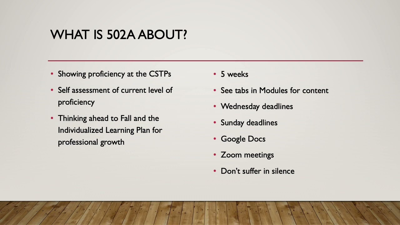 CSUF Teacher Induction Program 502A introduction