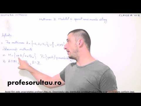 23   cls6   Numere intregi   multimea Z modulul si opusul unui numar intreg   exercitii   partea 1