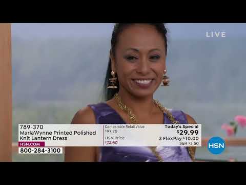 MarlaWynne Print Polished Knit Lantern Dress