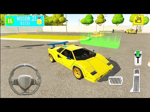 Roundabout 2: City Driving Sim |Lamborghini Countach LP500 driving