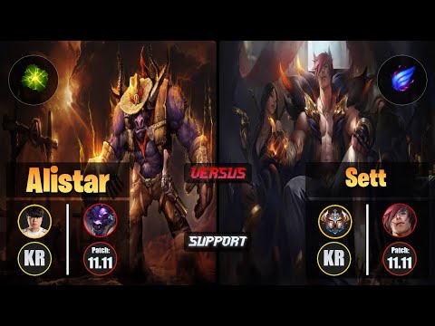 Clid ALISTAR (Support) [Aftershock] VS SETT - Challenger KR Patch 11.11