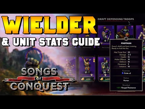 Wielder & Units Stats (Melee & Ranged Offense vs. Defense) Guide for Songs of Conquest