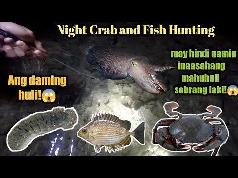PANGINGILAW SA GABI | Night Crab and Fish Hunting | Catch & cook🦞🐙🐠🦀| Buhay Probinsya